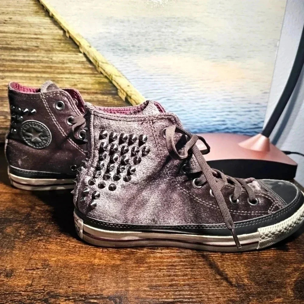 Silver Spike Stud Converse